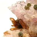 Eosphorite and Zanazziite on Rose Quartz - image 2