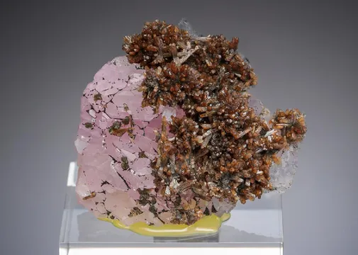 Eosphorite on Rose Quartz