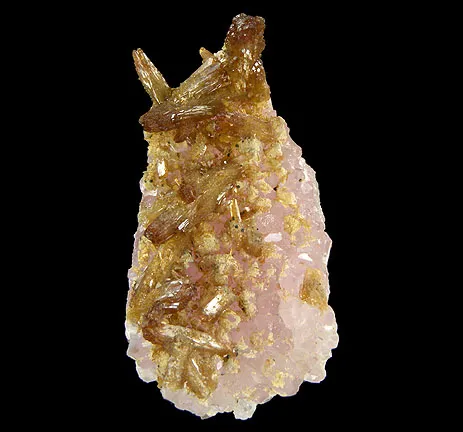 Eosphorite, Quartz (Var: Rose Quartz) image