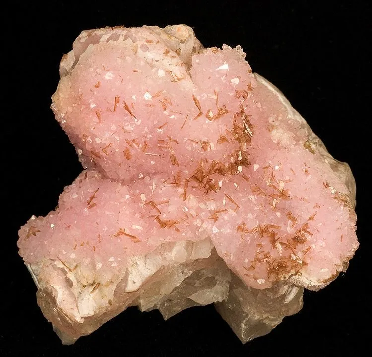 Eosphorite, Quartz (Var: Rose Quartz) image