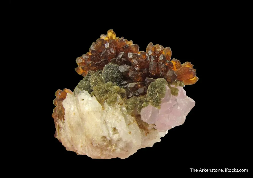 Eosphorite, Roscherite, and Rose Quartz image