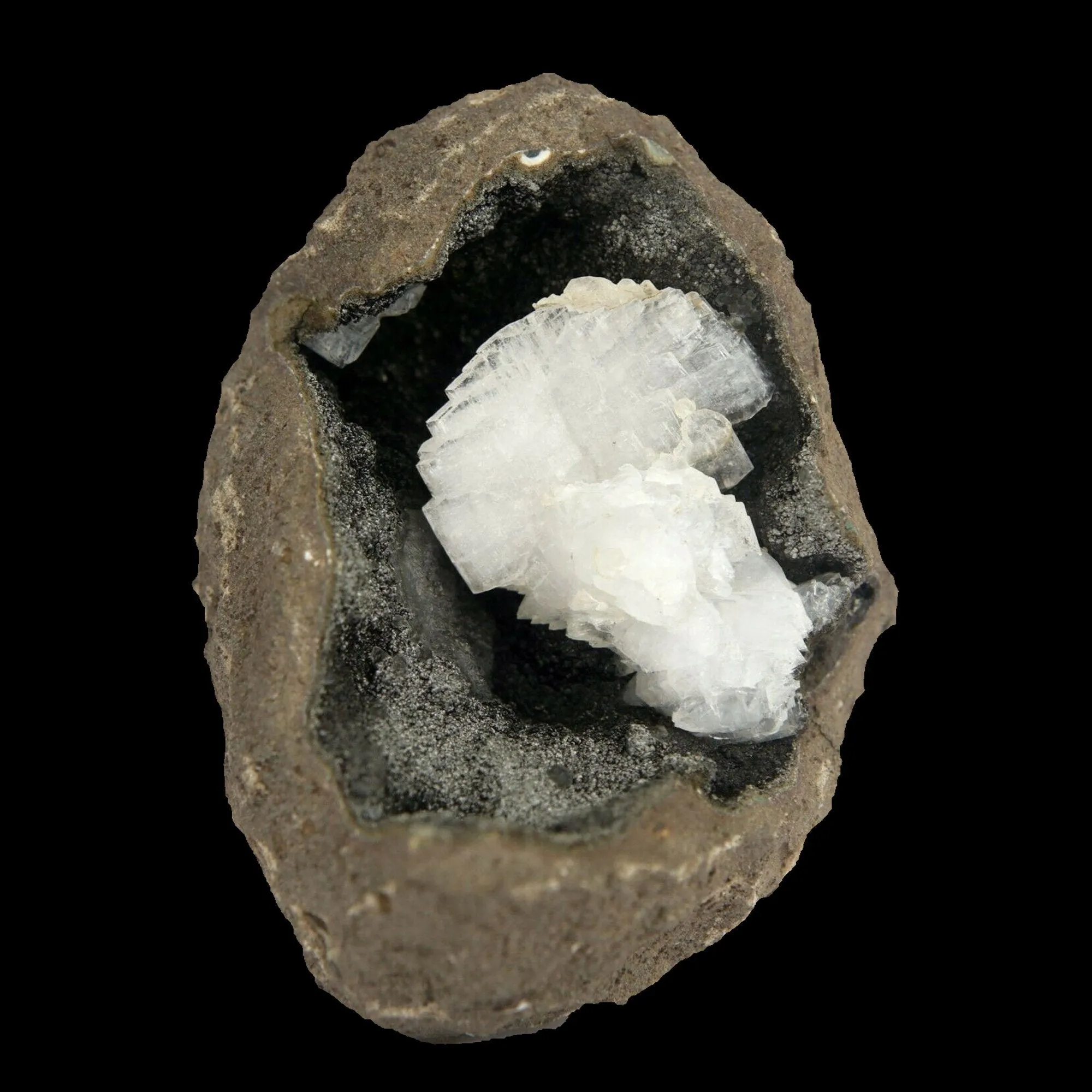 Epi-Stilbite crystal on Chalcedony Natural Mineral Specimen - image 1