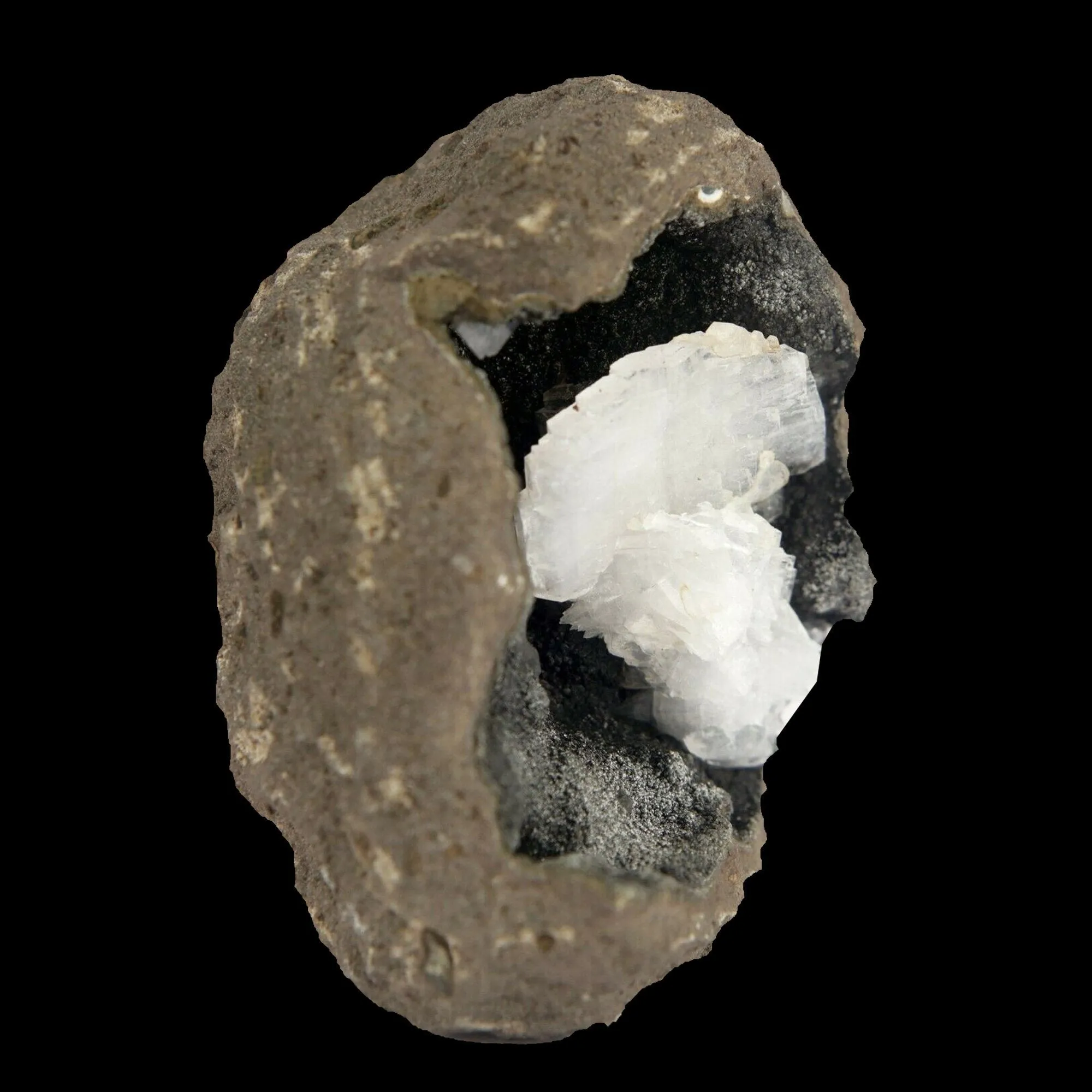 Epi-Stilbite crystal on Chalcedony Natural Mineral Specimen - image 2