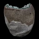 Epi-Stilbite Crystals Inside Black Chalcedony Geode Natural Mineral Specimen - image 6