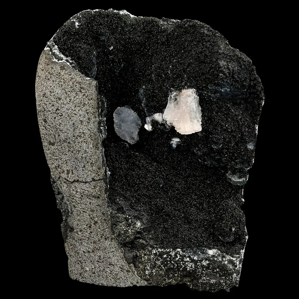 Epi-Stilbite & Heulandite in Julgoldite geode Rare Find Free Standing Natural Mineral Specimen image