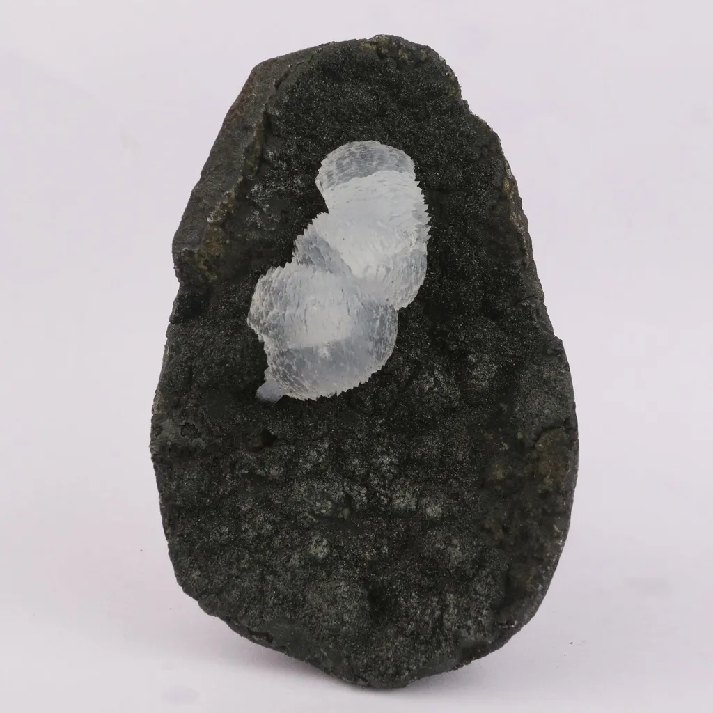 Epi-Stilbite in Julgoldite geode Rare Find Natural Mineral Specimen image