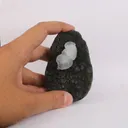 Epi-Stilbite in Julgoldite geode Rare Find Natural Mineral Specimen - image 4