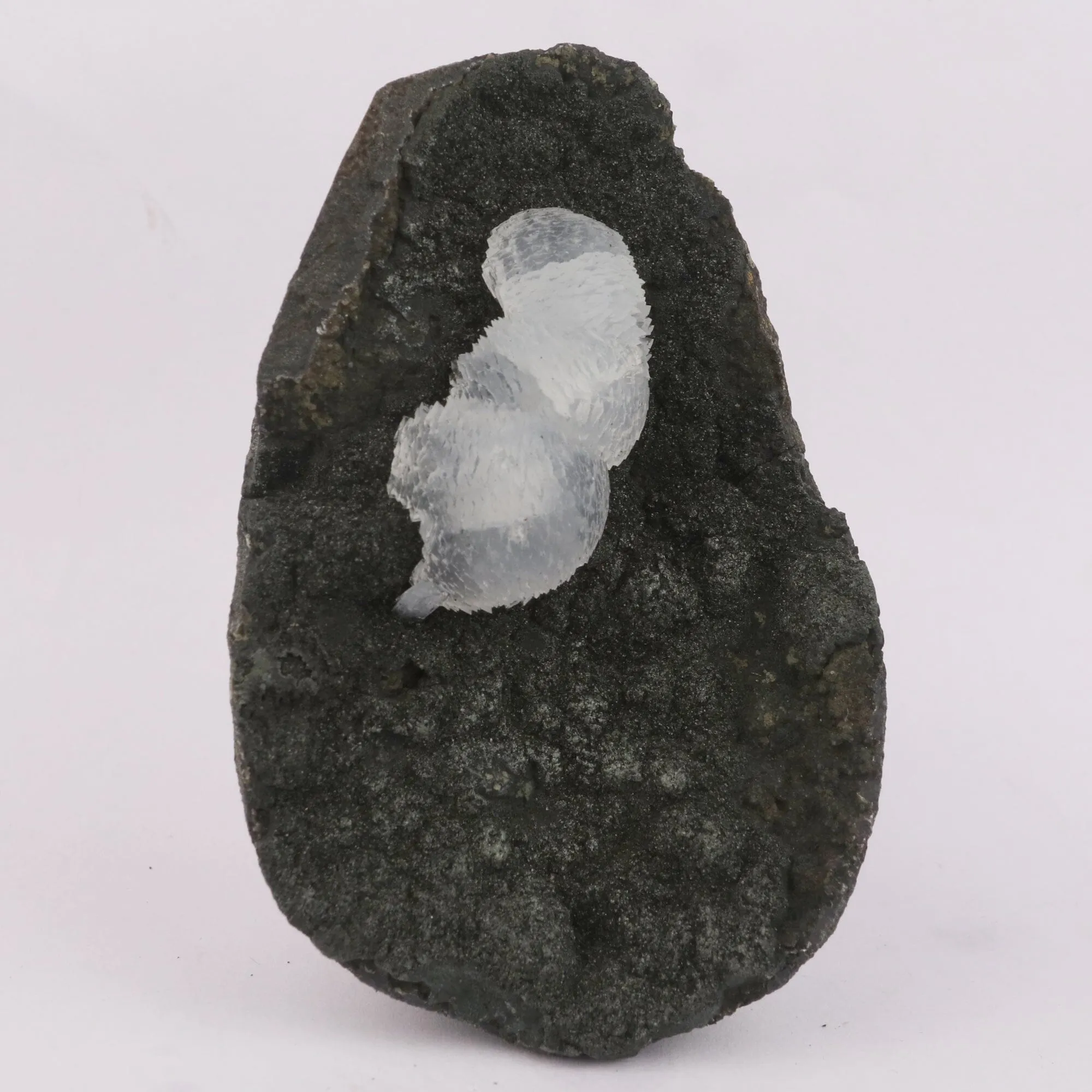 Epi-Stilbite in Julgoldite geode Rare Find Natural Mineral Specimen - image 3