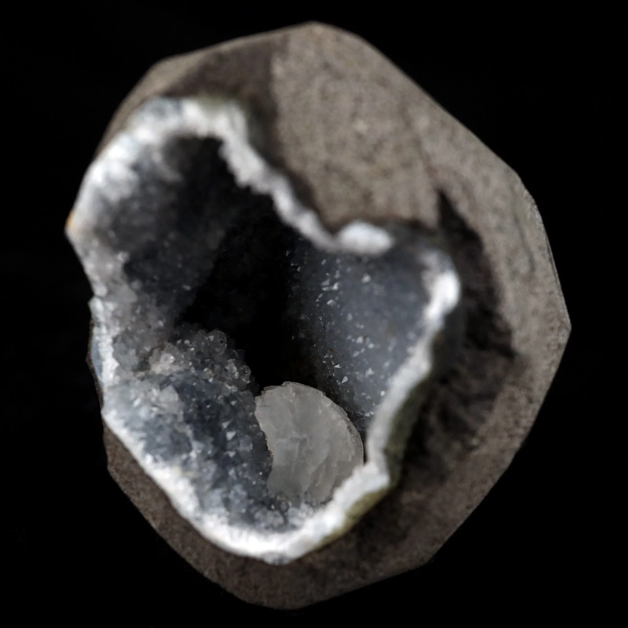 Epi-Stilbite Inside MM Quartz Geode Natural Mineral Specimen - image 3