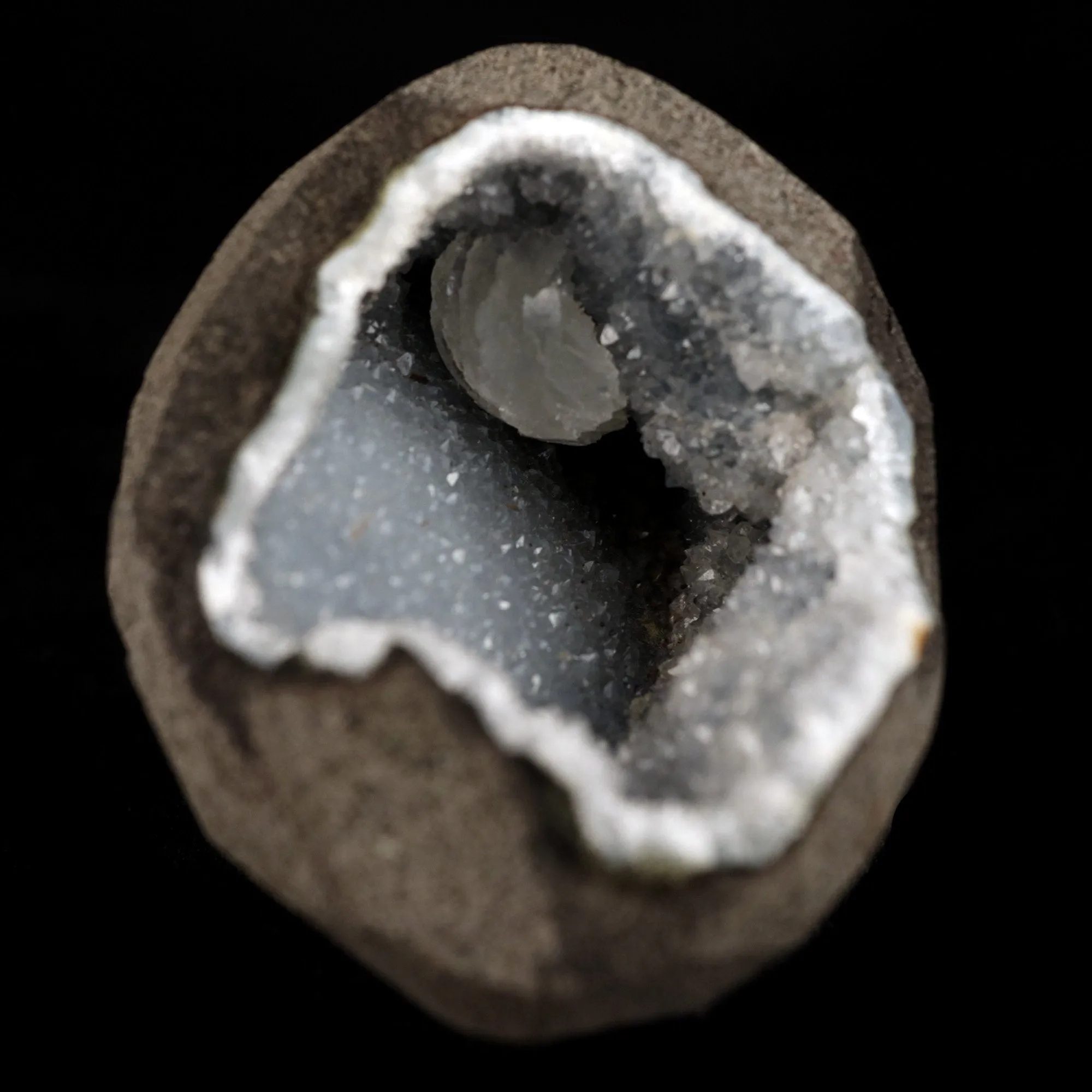 Epi-Stilbite Inside MM Quartz Geode Natural Mineral Specimen - image 7