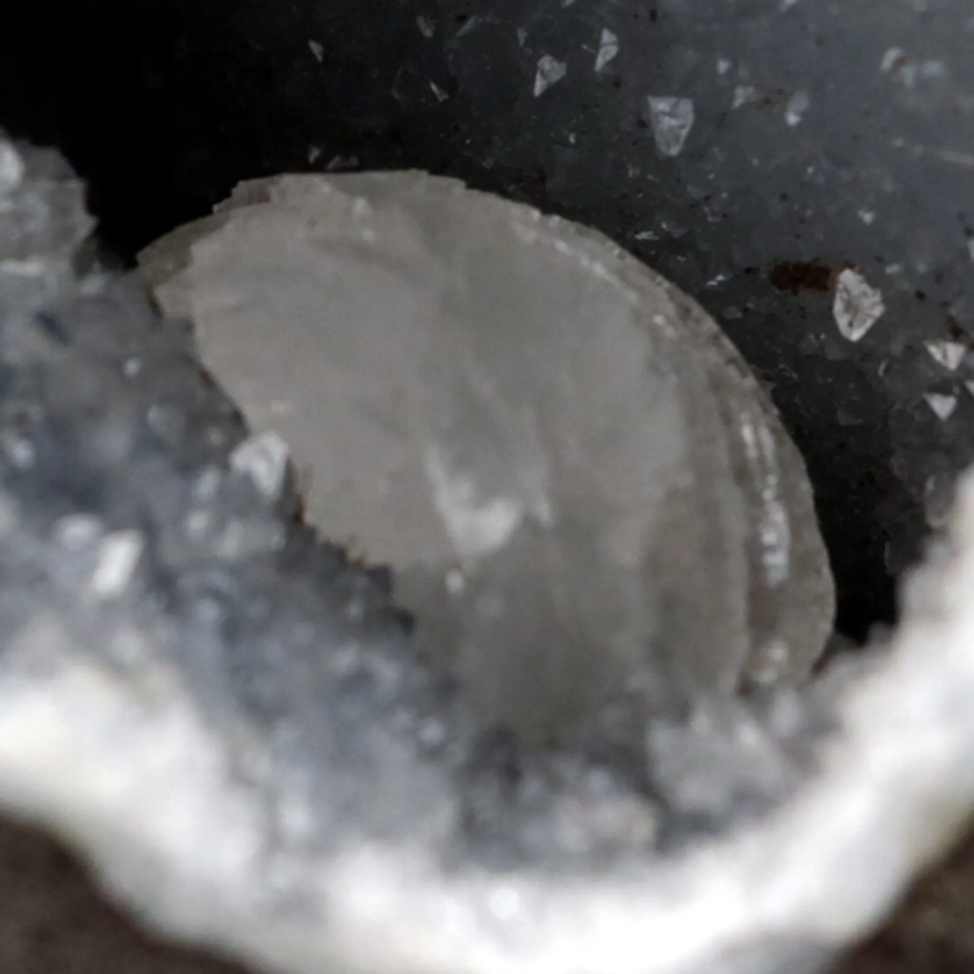 Epi-Stilbite Inside MM Quartz Geode Natural Mineral Specimen - image 2