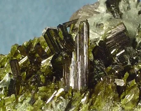 Epidote, Actinolite (Var: Byssolite) - image 2