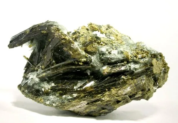 Epidote, Actinolite (Var: Byssolite) image