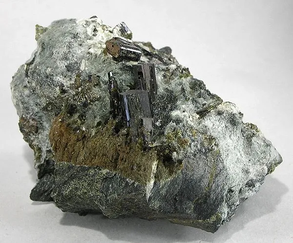 Epidote, Actinolite (Var: Byssolite) image