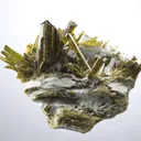 Epidote on Byssolite - image 1
