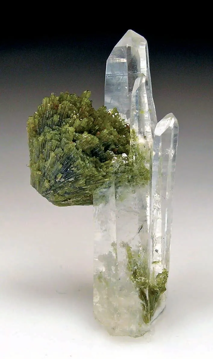 Epidote on Quartz - image 1