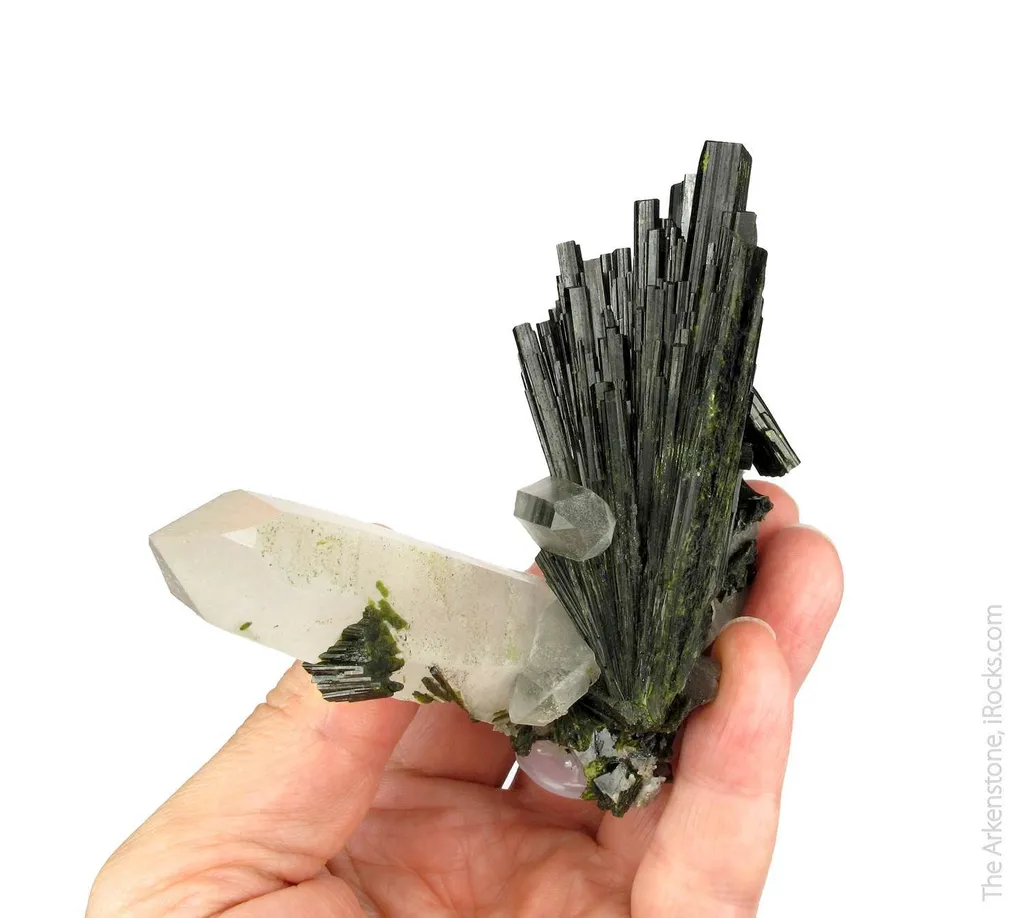 Epidote on Quartz - image 2