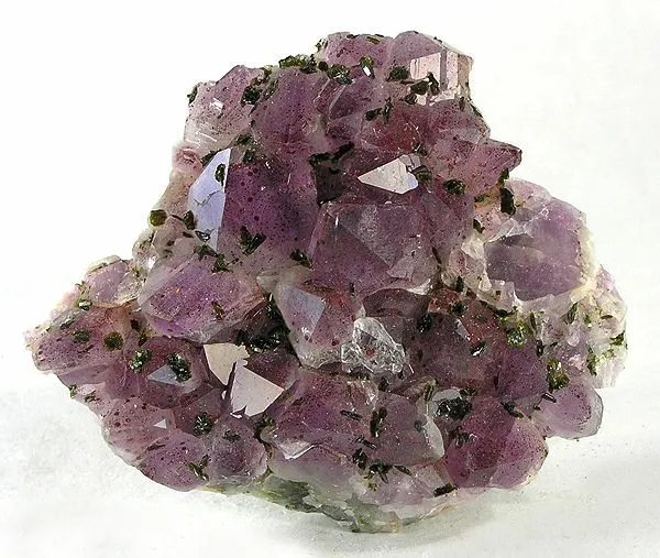 Epidote, Quartz (Var: Amethyst) image