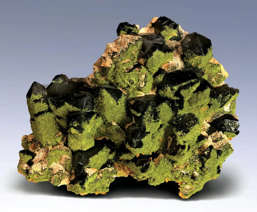 Epidote, Smoky Quartz, Stellerite image