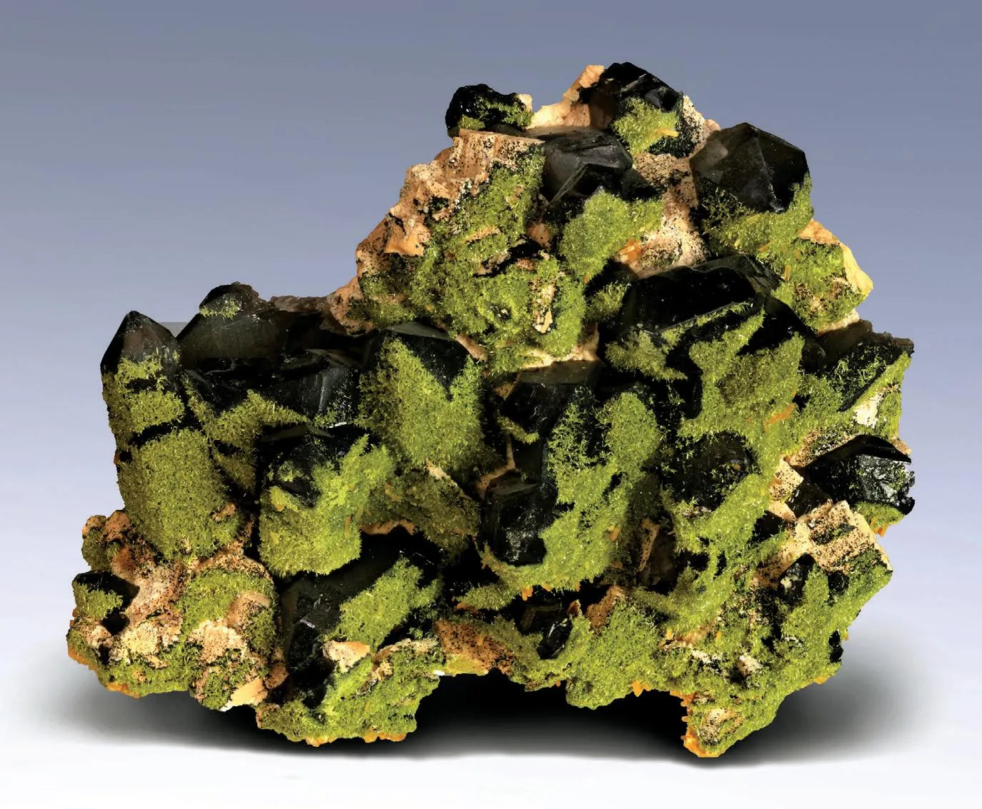 Epidote, Smoky Quartz, Stellerite - image 1
