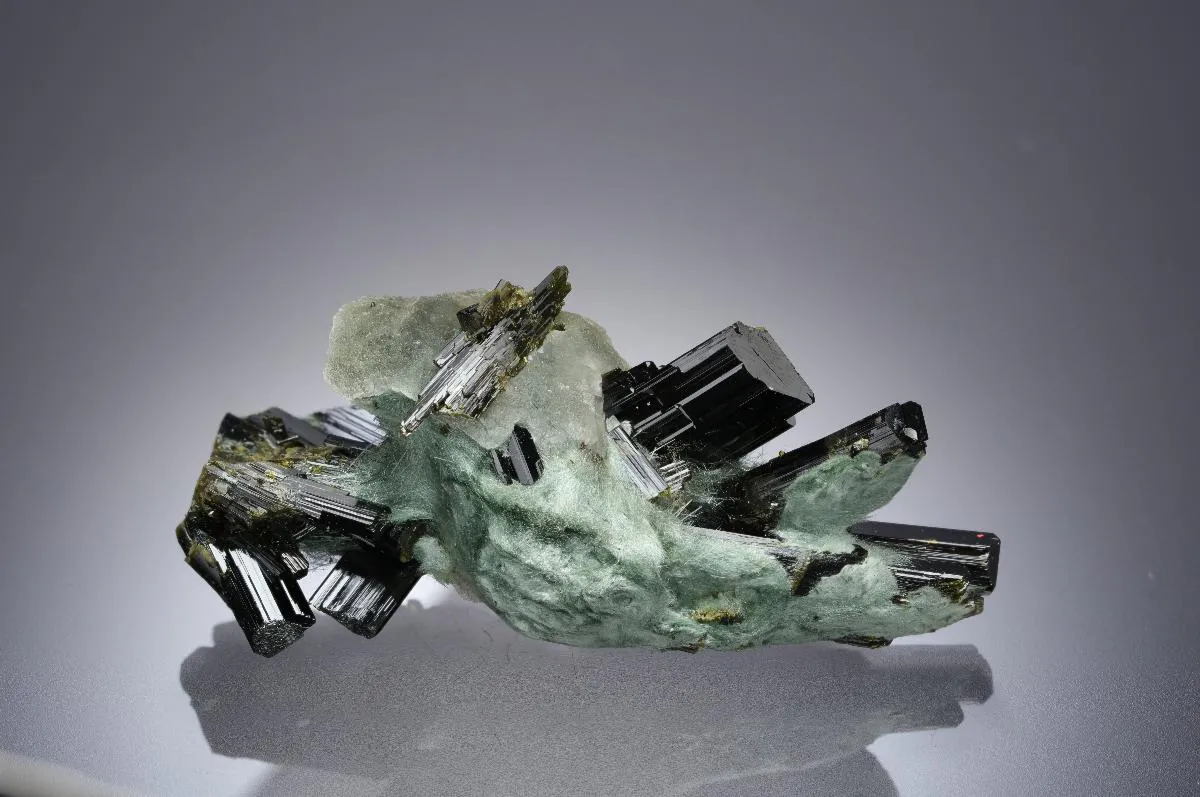 Epidote with Actinolite var. BYSSOLITE - image 1
