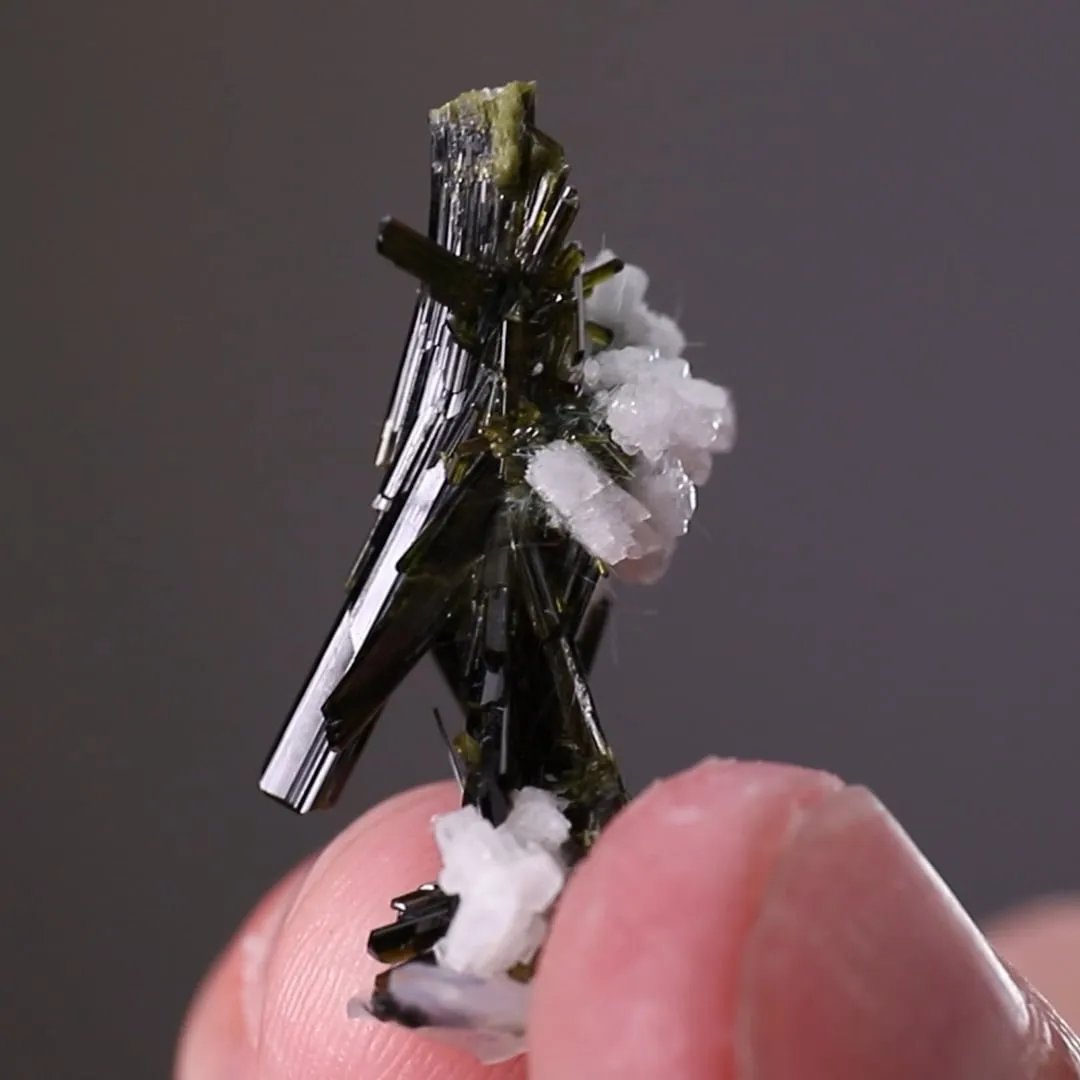 Epidote with ADULARIA and AMPHIBOLE var. BYSSOLITE - image 2