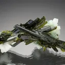 Epidote with ADULARIA and AMPHIBOLE var. BYSSOLITE - image 1