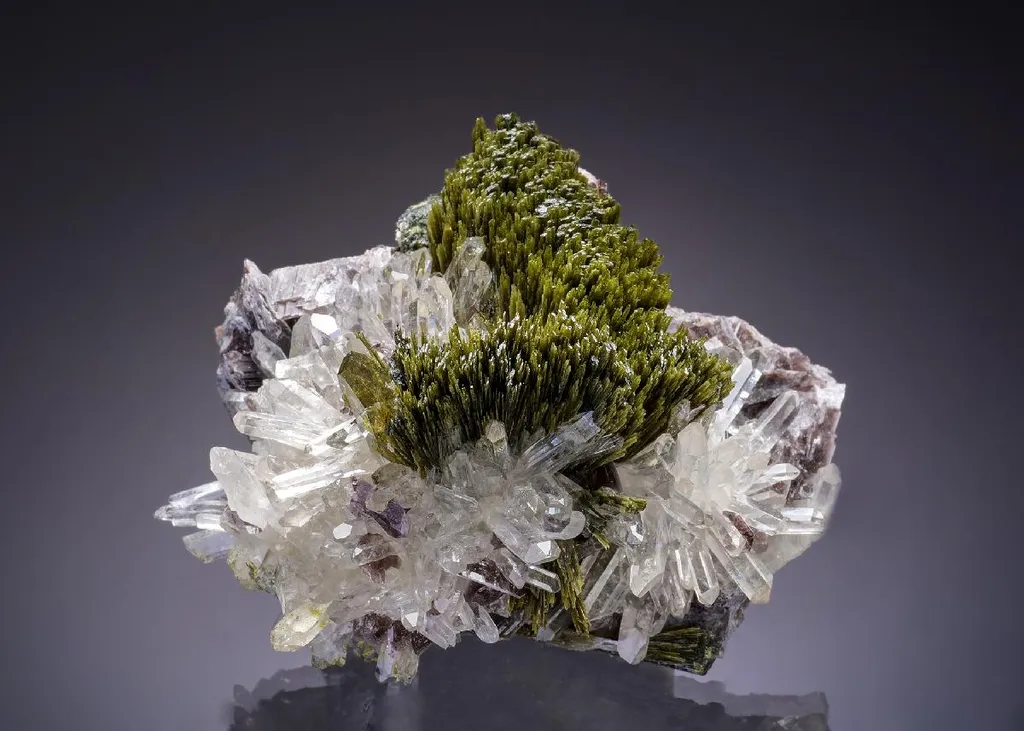 Epidote with Axinite-(Mn) and Quartz image