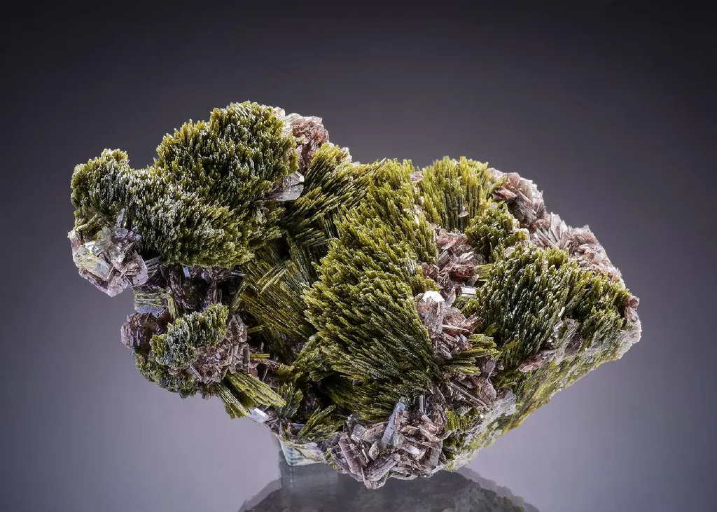 Epidote with Axinite-(Mn) and Quartz image