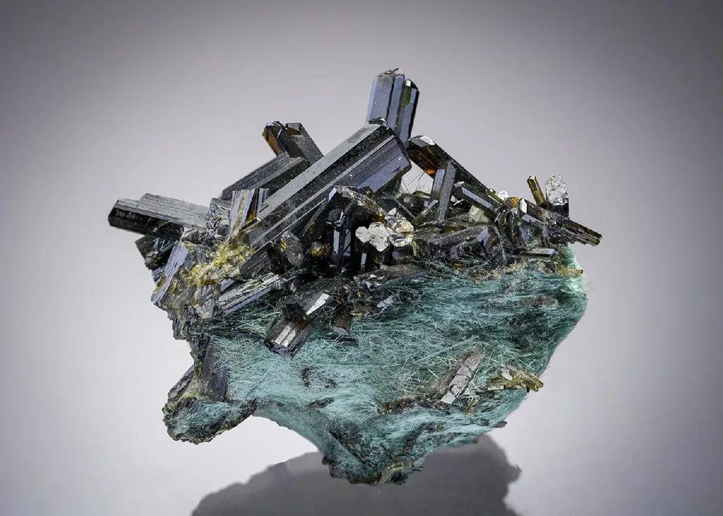 Epidote with BYSSOLITE and Fluorapatite image