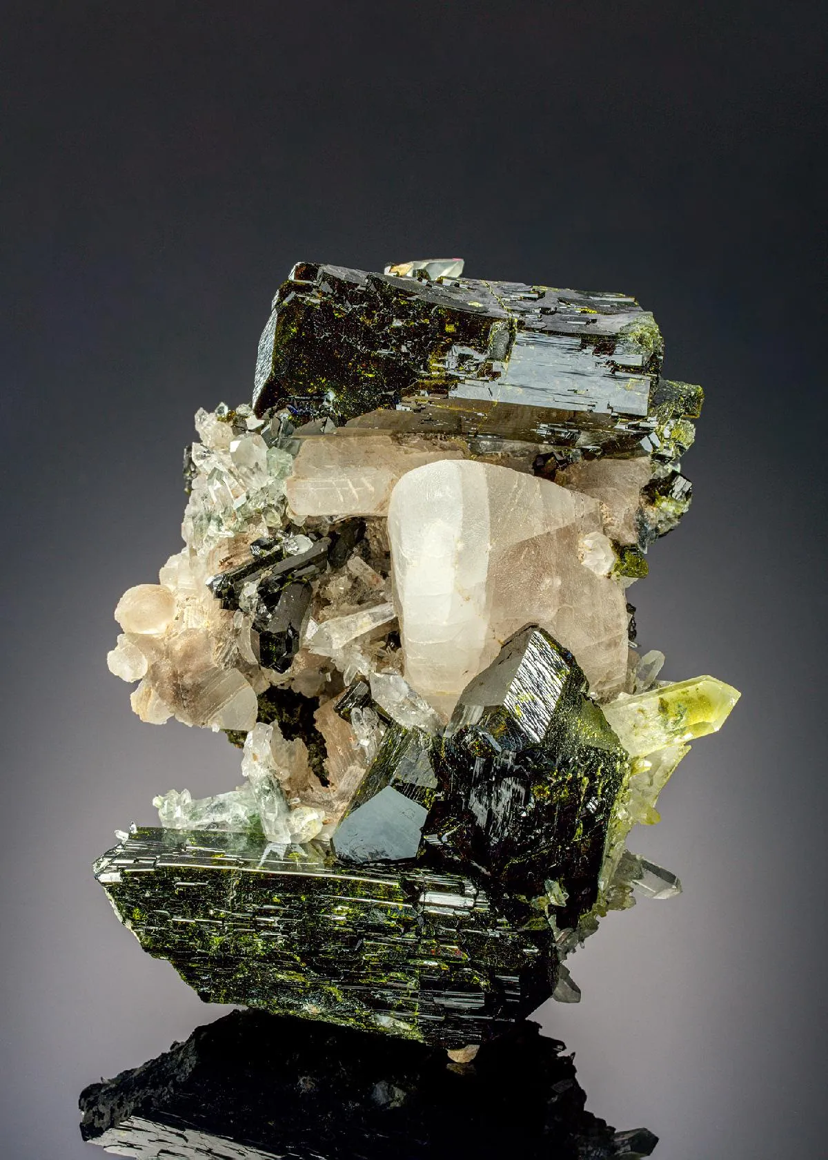 Epidote with Calcite and Quartz - image 1