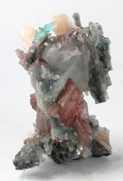 Epistilbite, Heulandite, Stilbite, Apophyllite-(Kf), Quartz image