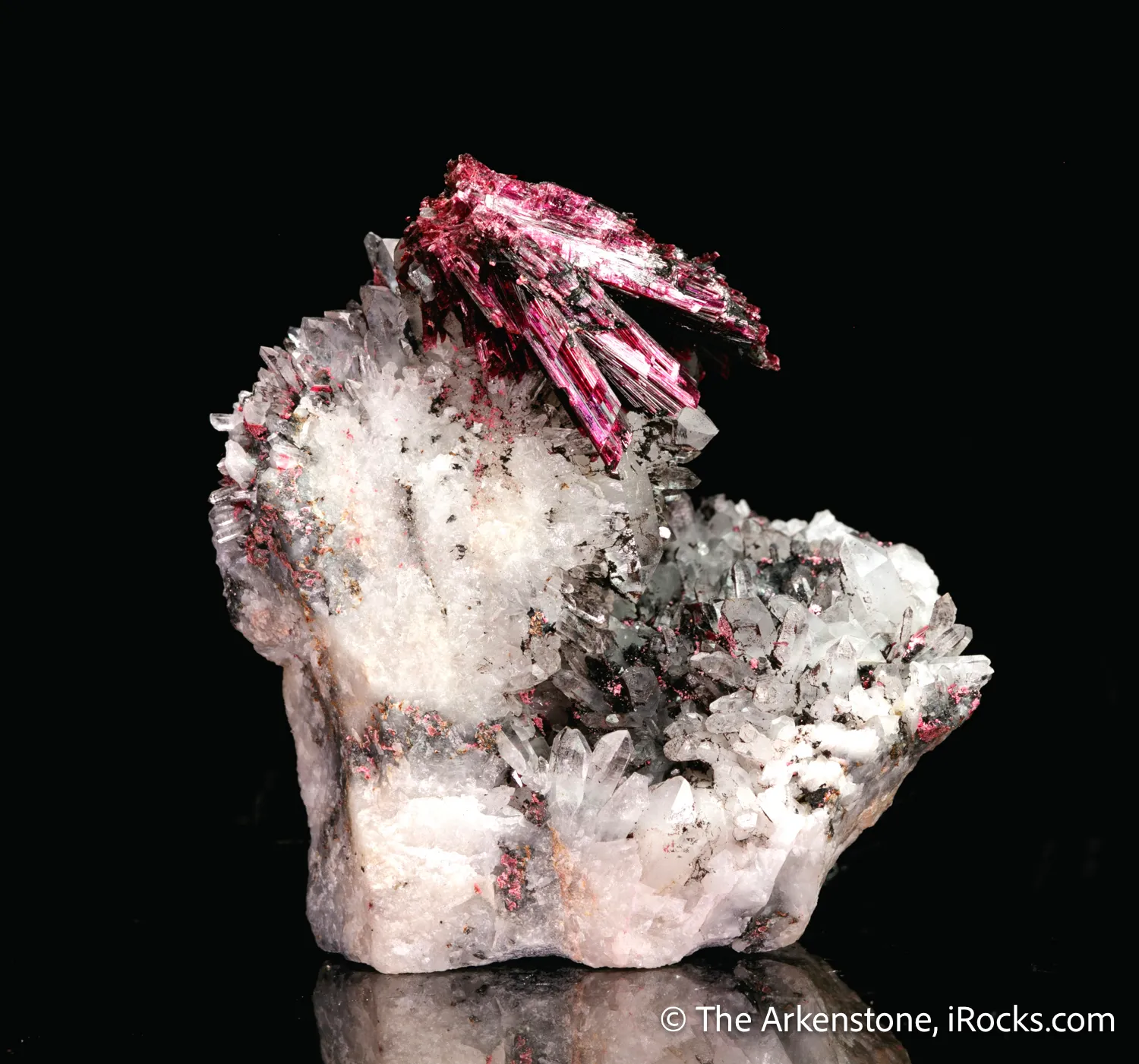Erythrite on Quartz - image 5