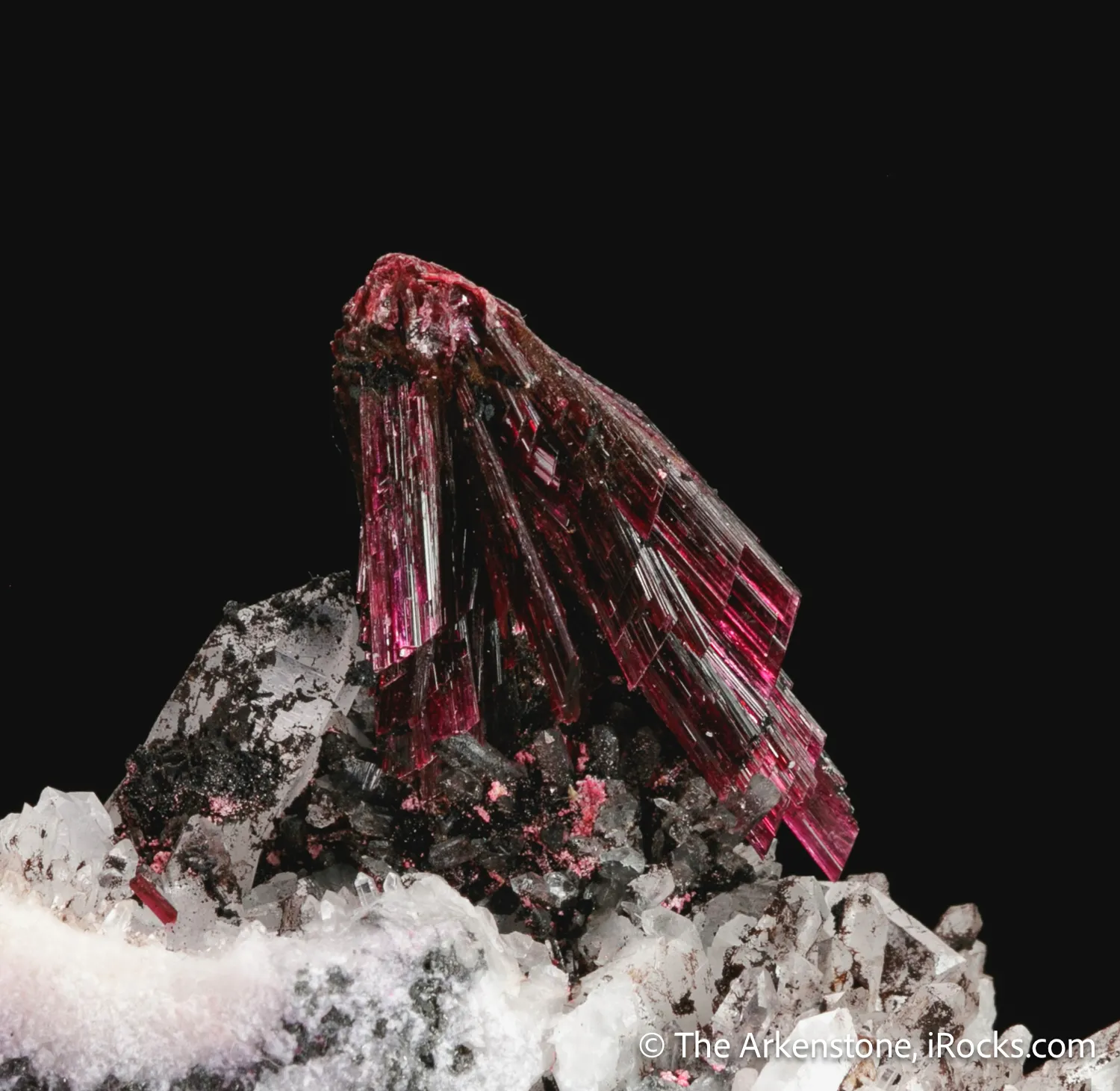Erythrite on Quartz - image 5