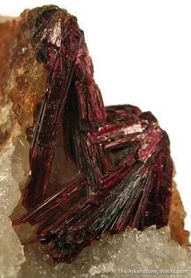 Erythrite on Quartz - image 2