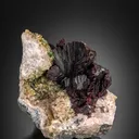 Erythrite sprays on Dolomite - image 1