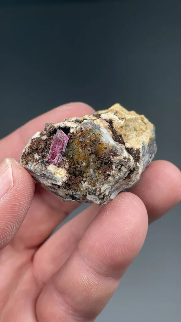 Erythrite with Calcite - image 2