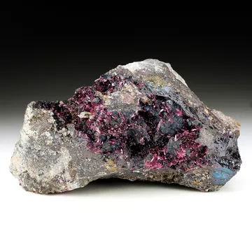 Erythrite with Quartz, Phlogopite