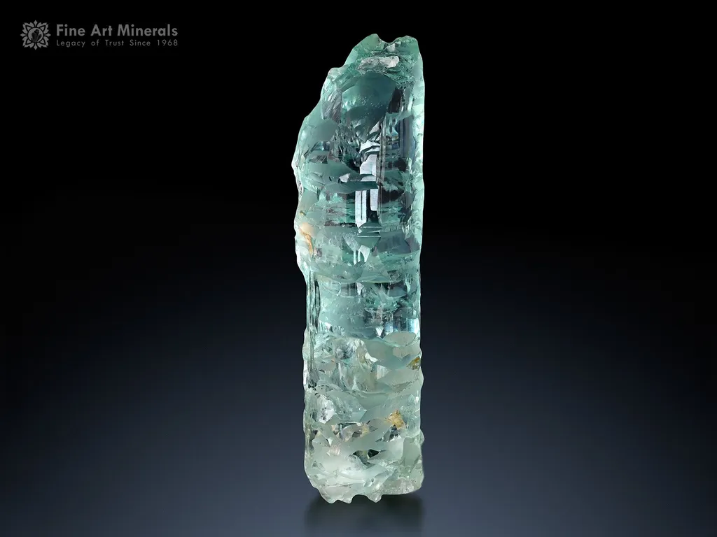 Etched Aquamarine Crystal from Afghanistan image