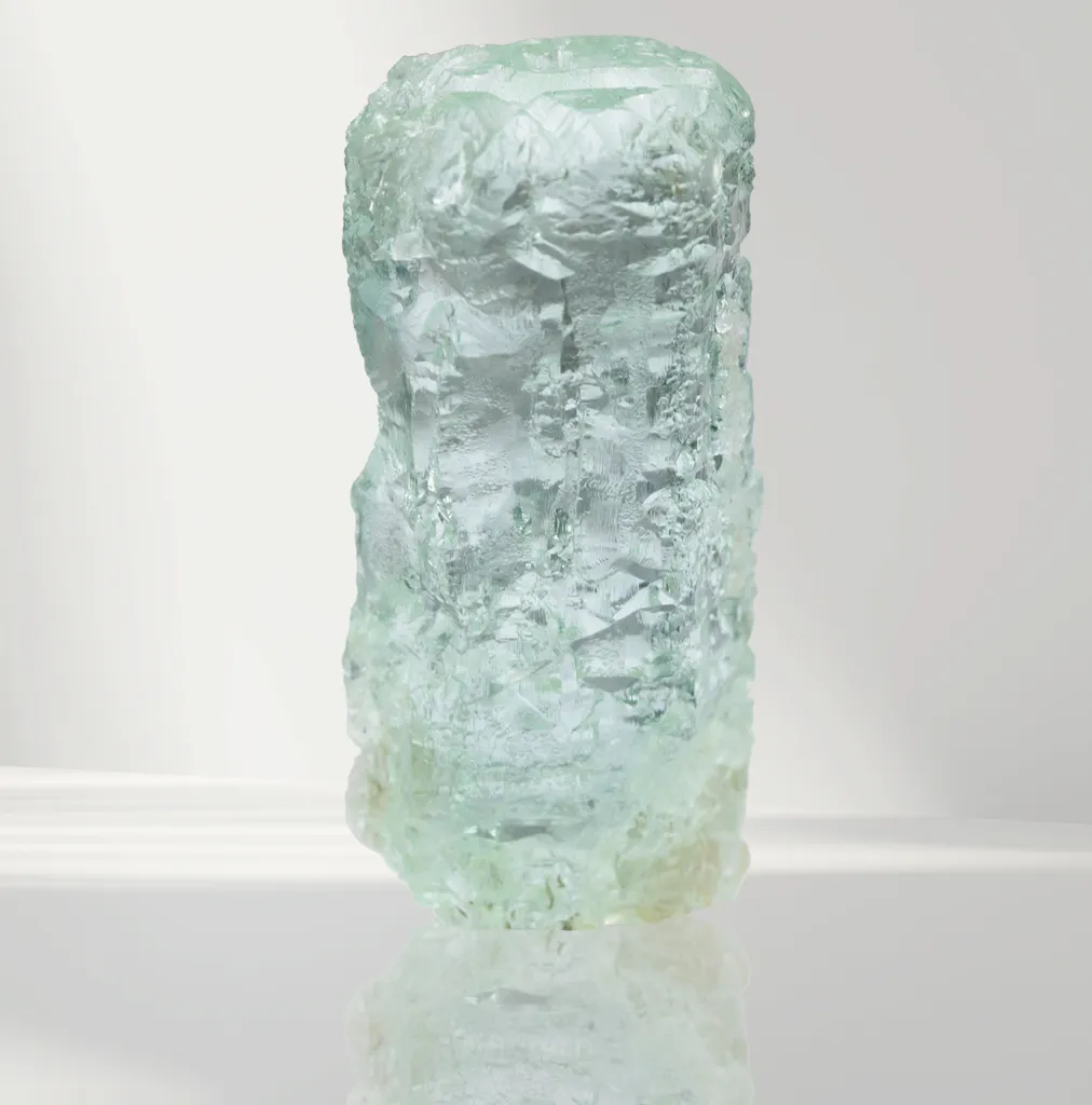 Etched Aquamarine from Brazil, Minas Gerais, Medina image