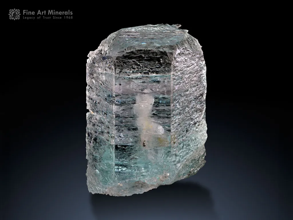 Etched Aquamarine from Skardu Pakistan image