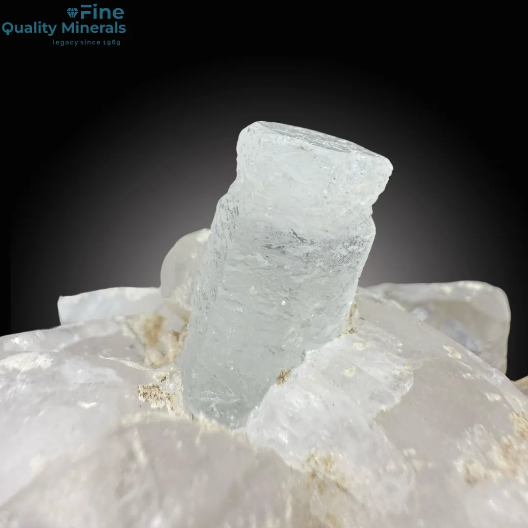 Etched Aquamarine with Quartz on Matrix – Shigar Specimen - image 2