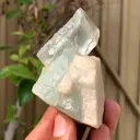 Etched Blue Aquamarine Crystal on Feldspar from Pakistan - image 7