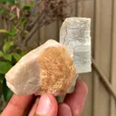Etched Blue Aquamarine Crystal on Feldspar from Pakistan - image 8