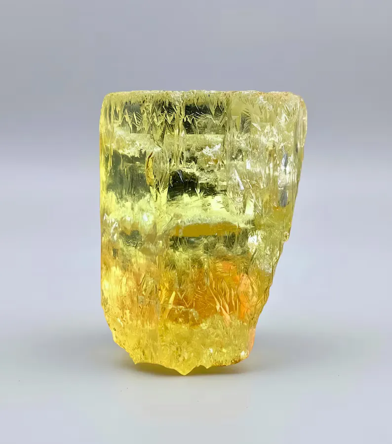 Etched Gemmy Heliodor Var Beryl Crystal from Pakistan image