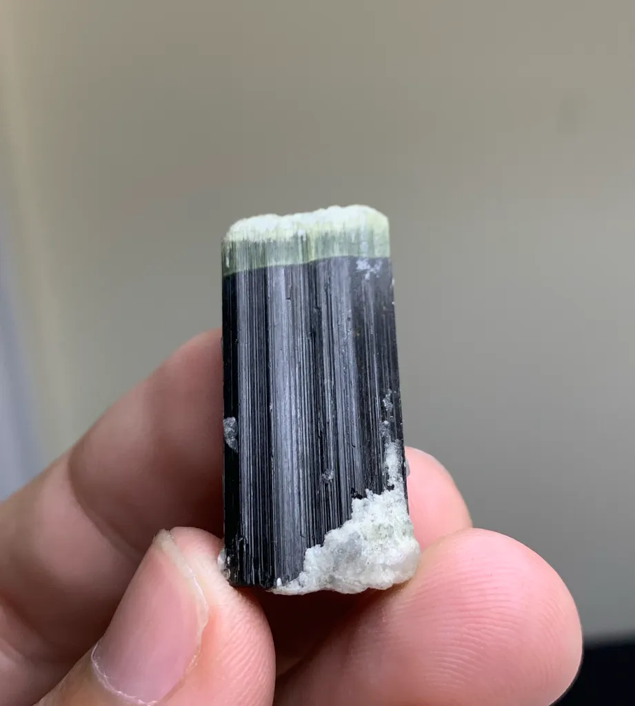 Etched Green Cap Tourmaline Crystal from Afghanistan - image 5