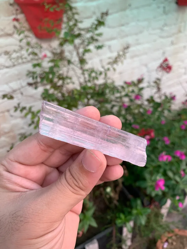Etched Head Pink Kunzite Crystal from Afghanistan - image 8