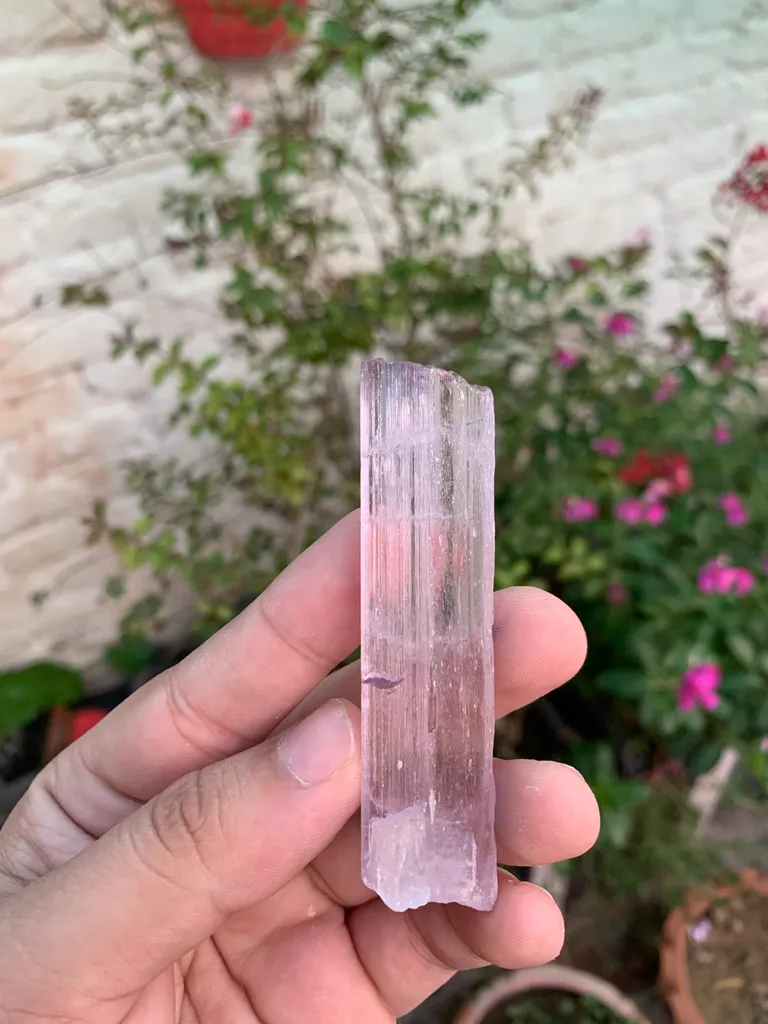 Etched Head Pink Kunzite Crystal from Afghanistan - image 4