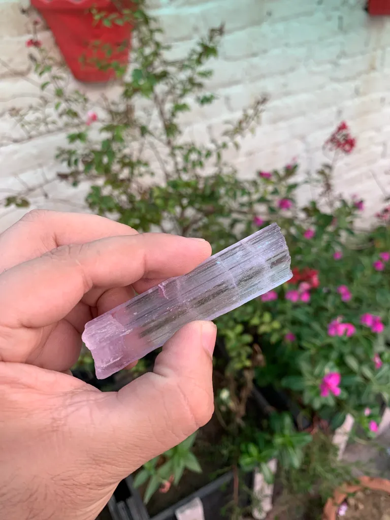 Etched Head Pink Kunzite Crystal from Afghanistan - image 6