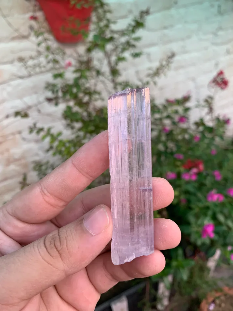 Etched Head Pink Kunzite Crystal from Afghanistan - image 7